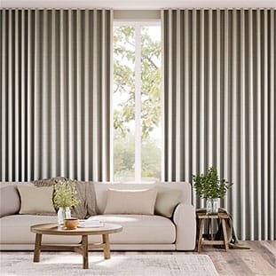 Truro Stripe Linen Sandstone Curtains thumbnail image