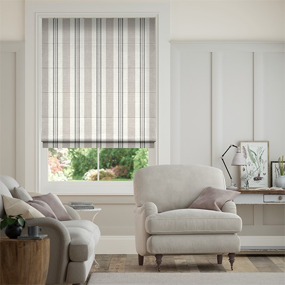 Truro Stripe Sandstone Roman Blind