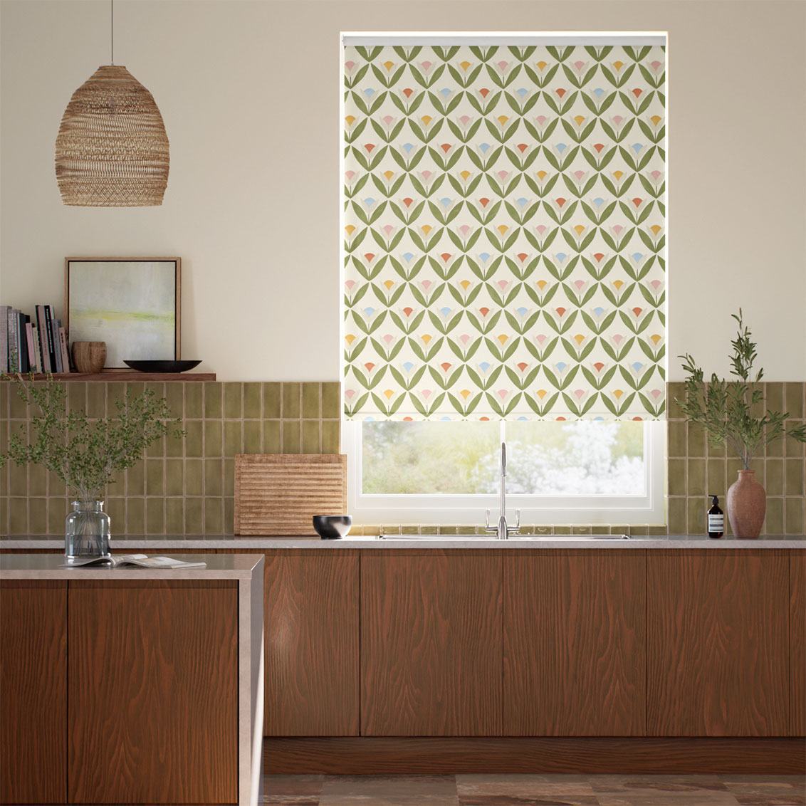 Tulip Trellis Flamenco Roller Blind