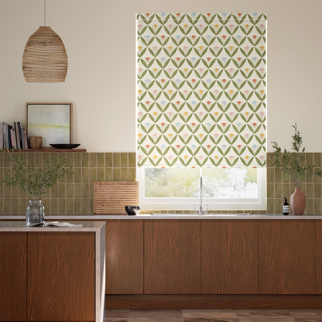 Tulip Trellis Flamenco Roller Blind