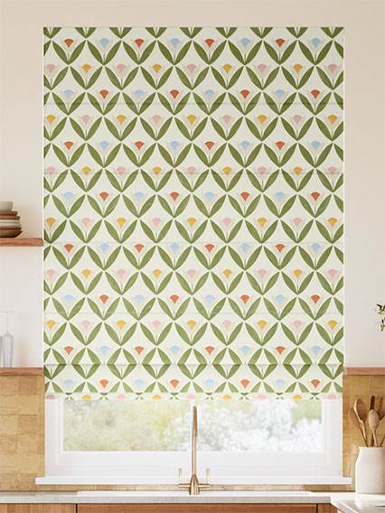 Tulip Trellis Flamenco Roman Blind thumbnail image