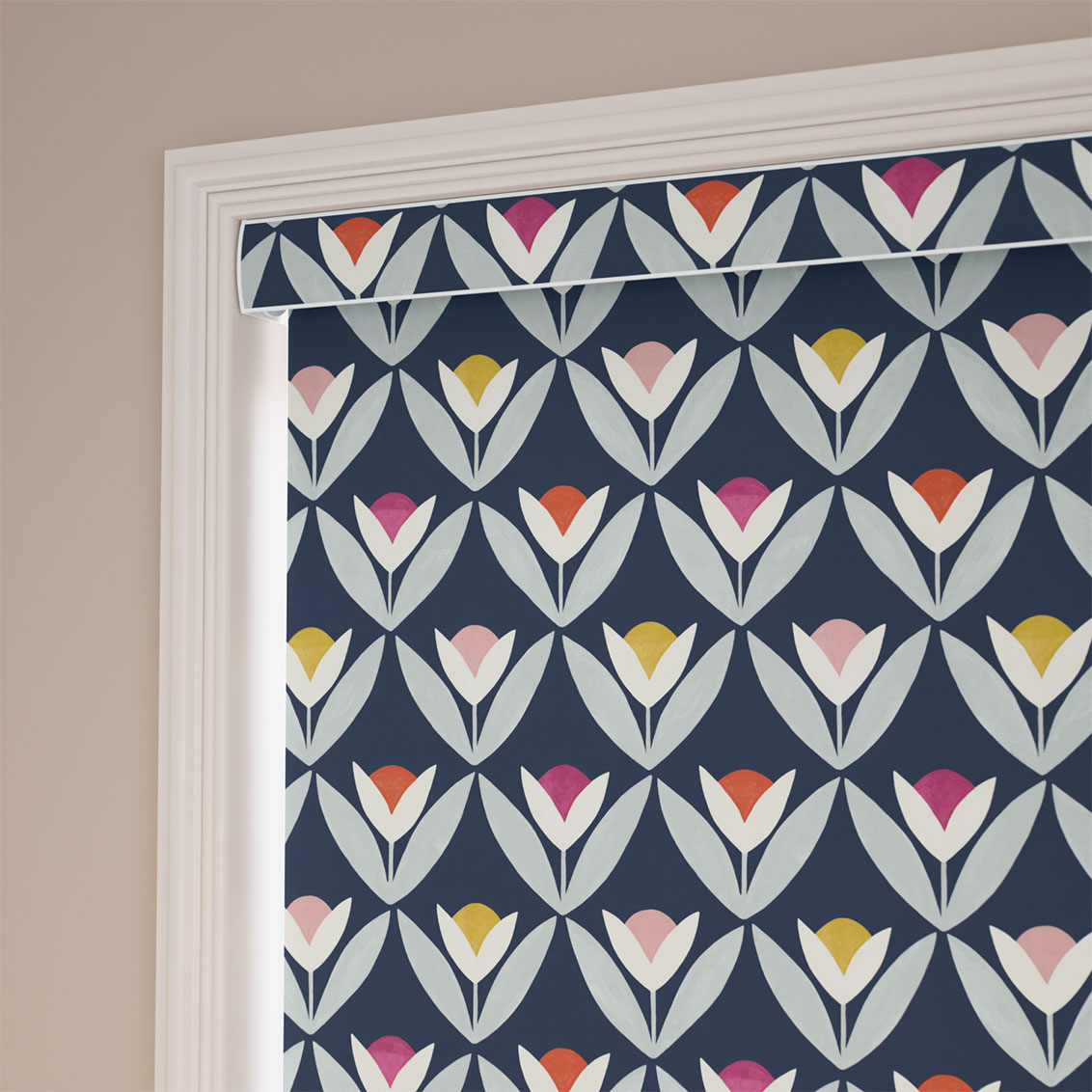 Tulip Trellis Twilight Roller Blind