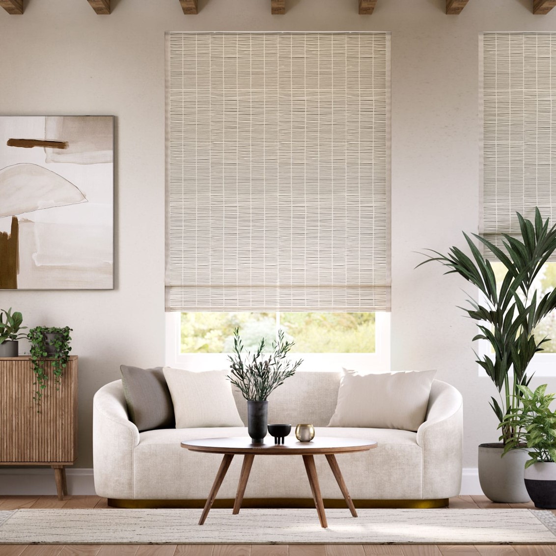 Tulum Blackout Birch & Pumice Roman Blind