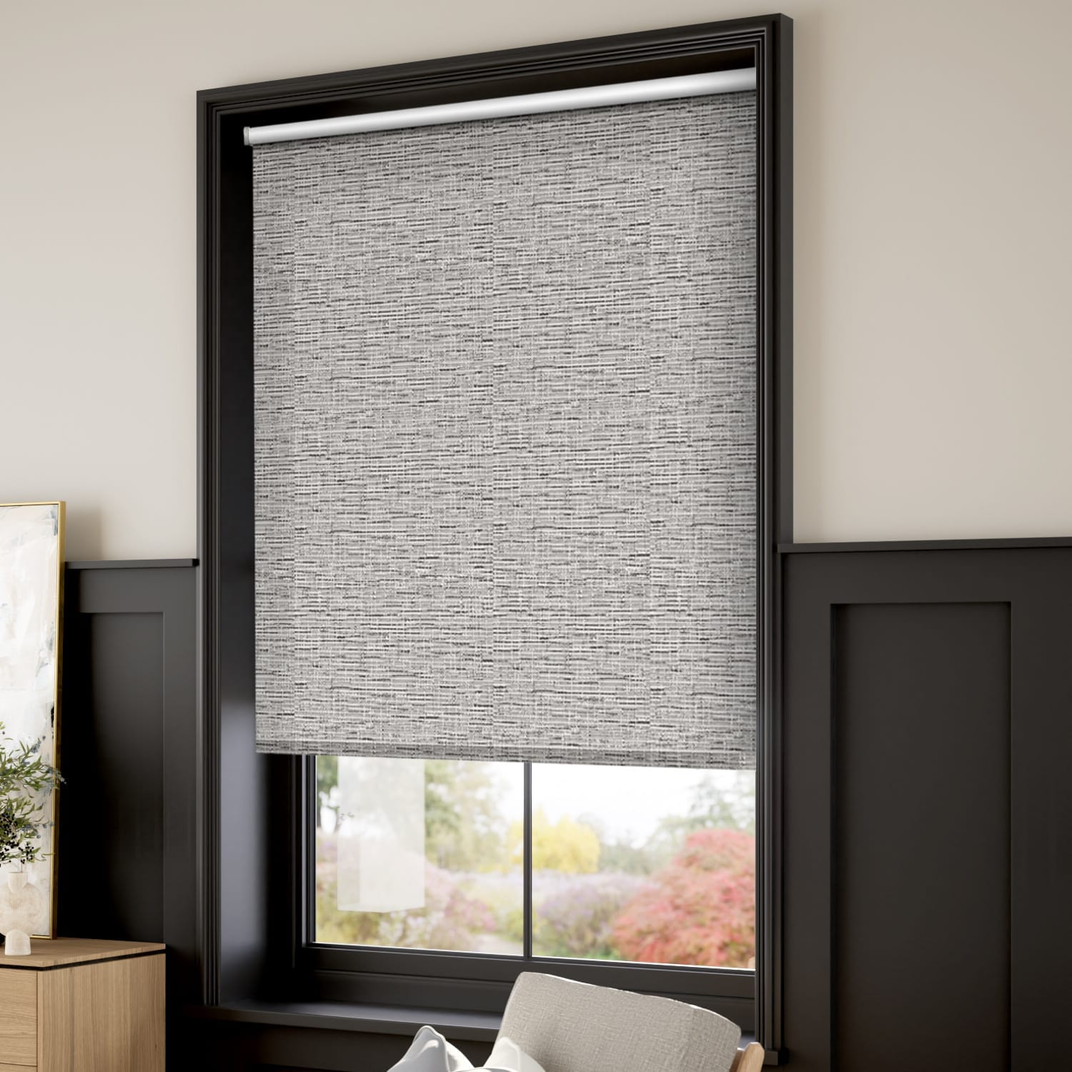 Twist2Go Turin Blackout Brushed Silver Roller Blind