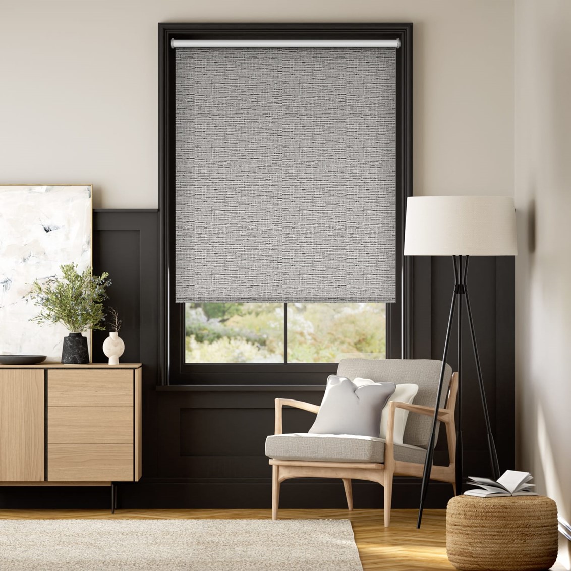 Electric Turin Brushed Silver Roller Blind