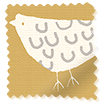 Tweet Tweet Mustard Roman Blind swatch image