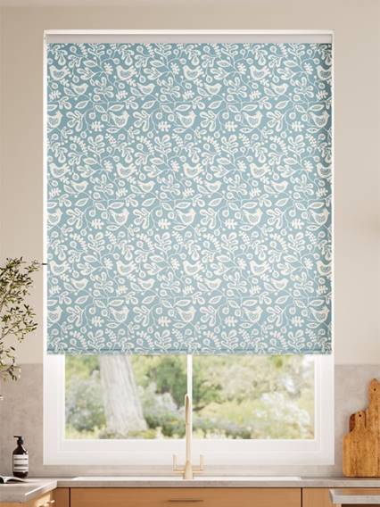 Twist2Go Tweets & Berries Sky Blue Roller Blind thumbnail image