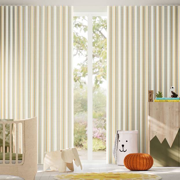 Twill Stripe Daffodil Curtains thumbnail image