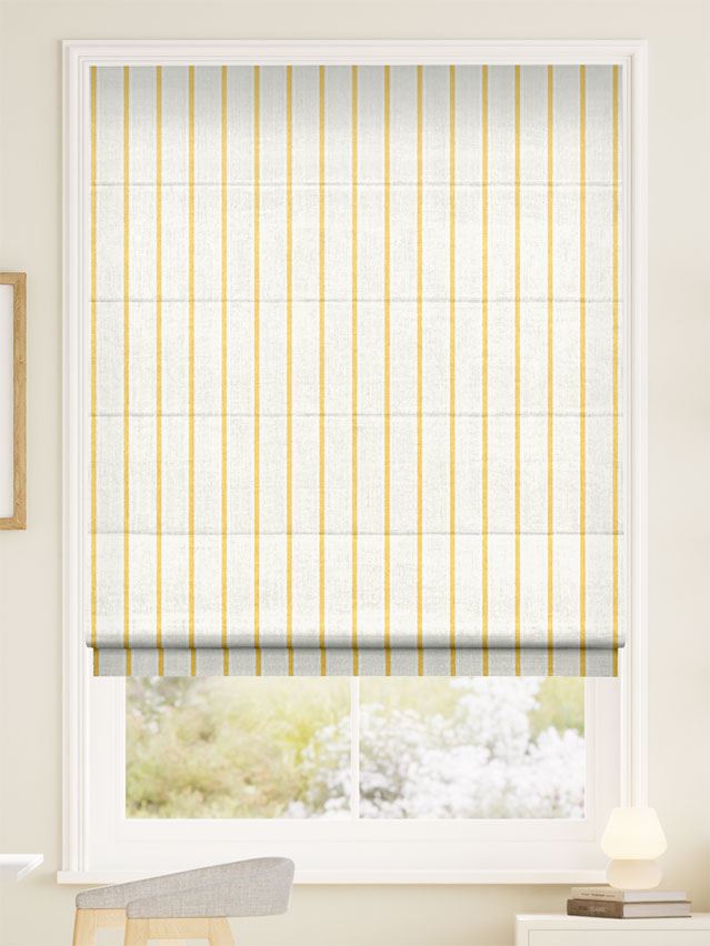 Twill Stripe Daffodil Roman Blind thumbnail image