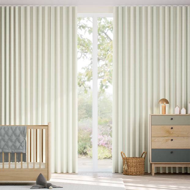 Twill Stripe Duck Egg Curtains thumbnail image