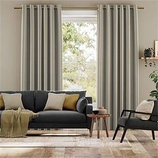 Twill Stripe Linen Citronella Curtains thumbnail image