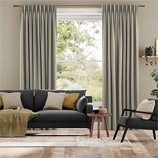 Twill Stripe Linen Citronella Curtains thumbnail image