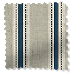 Twill Stripe Linen Deep Blue Curtains swatch image