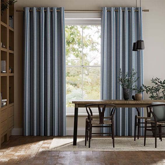 Twill Stripe Linen Denim Curtains