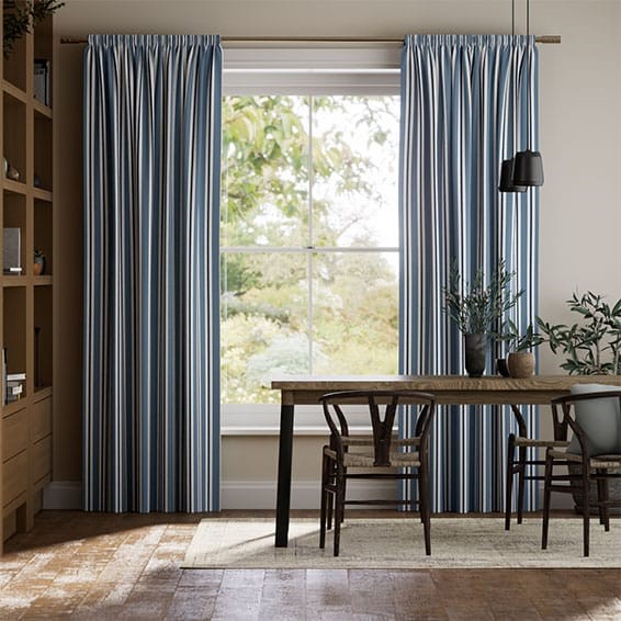 Twill Stripe Linen Denim Curtains