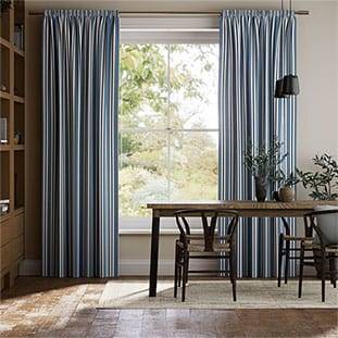 Twill Stripe Linen Denim Curtains thumbnail image