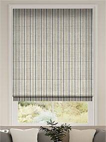 Twill Stripe Linen Smoke Roman Blind thumbnail image