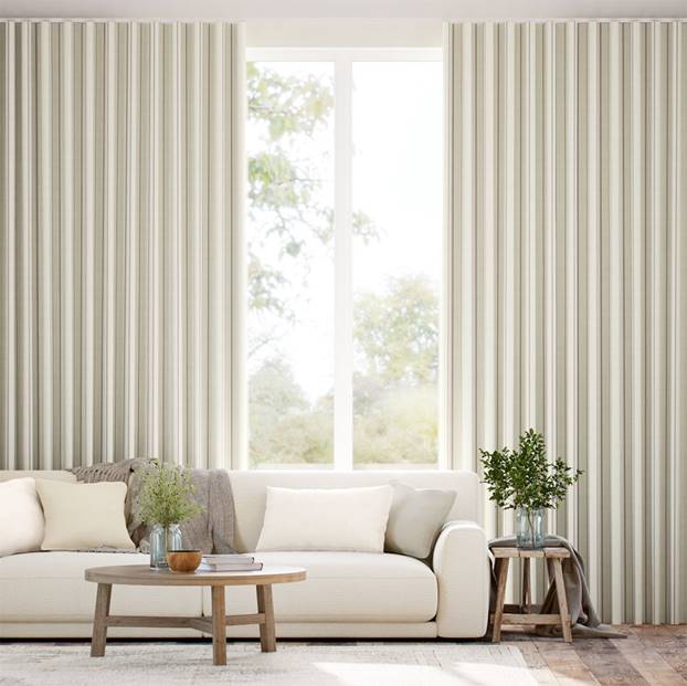 Twill Stripe Stone Curtains thumbnail image