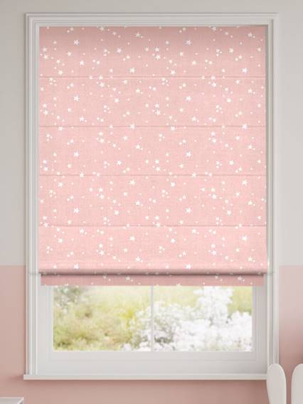 Twinkling Stars Candyfloss Pink Roman Blind thumbnail image