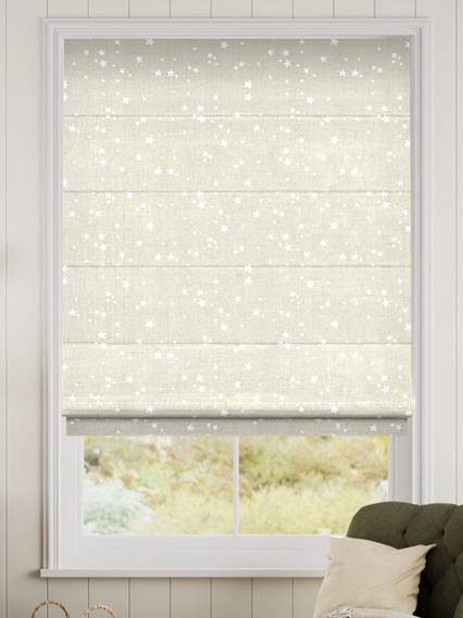 Twinkling Stars Cream Roman Blind thumbnail image