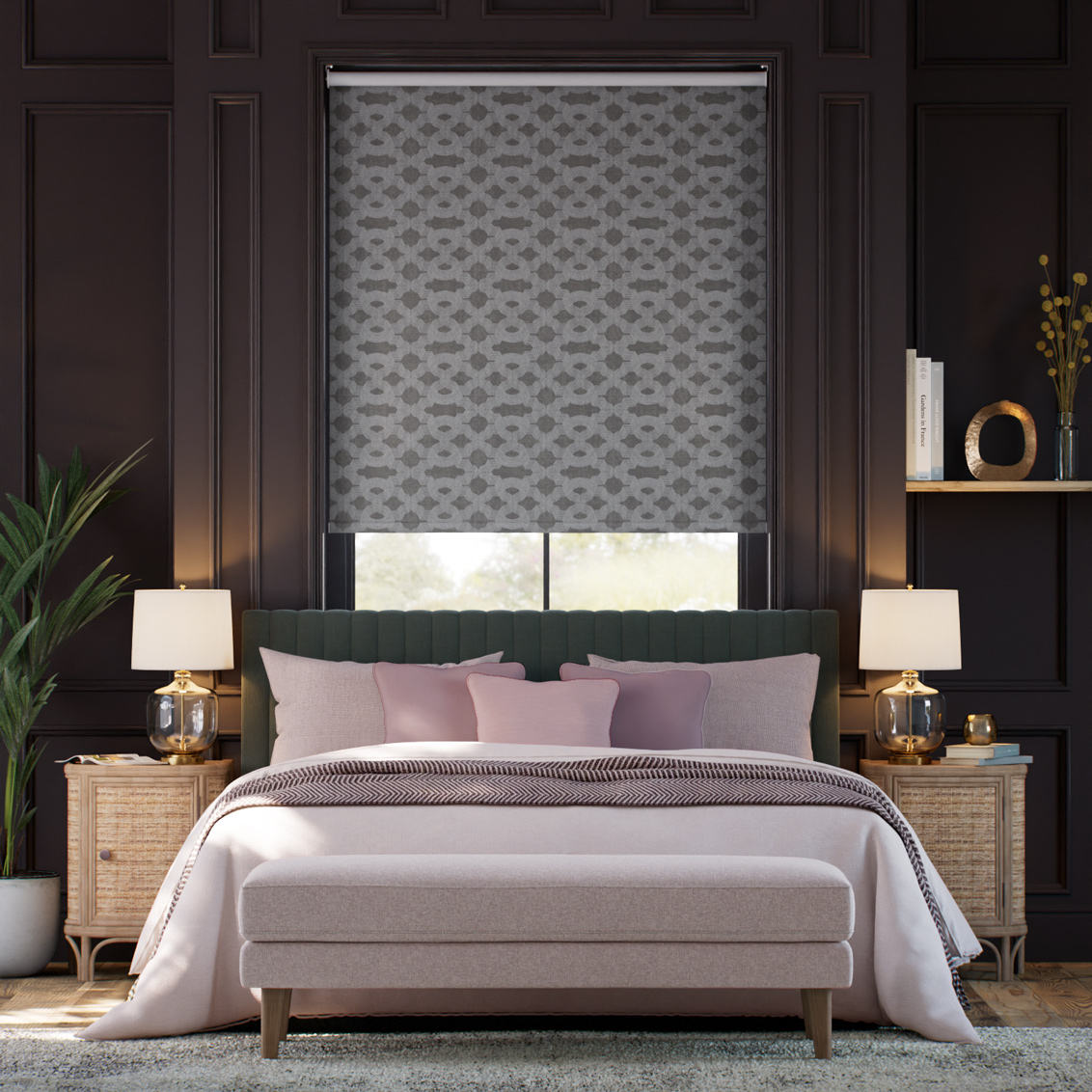 Twist2Go Choices Alicia Jacquard Ironstone Roller Blind