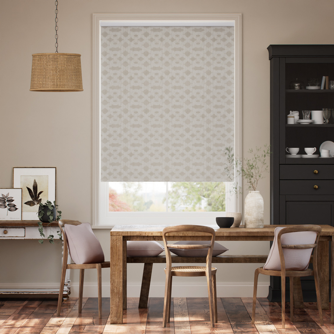Twist2Go Choices Alicia Jacquard Taupe Roller Blind