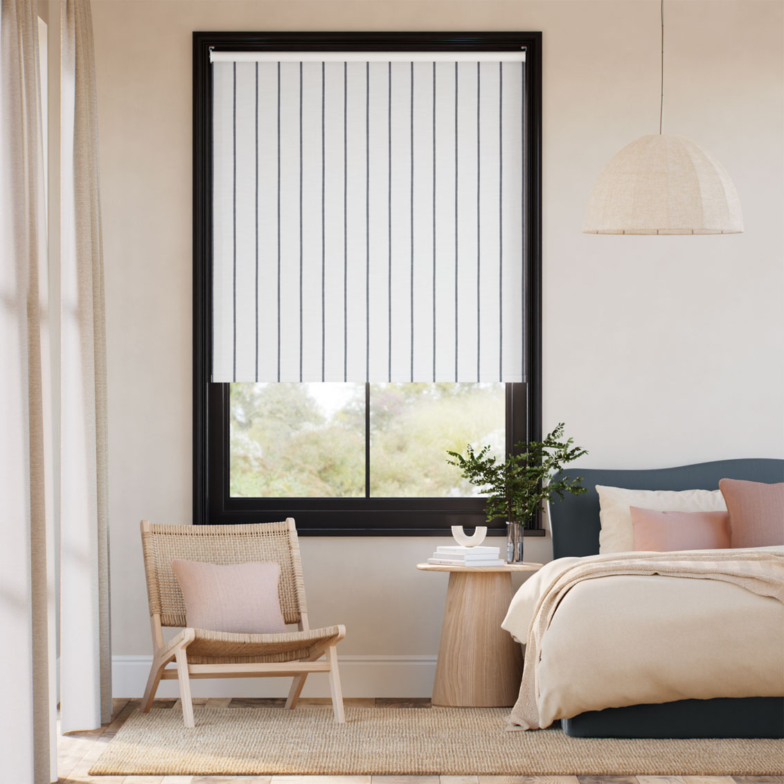 Twist2Go Choices Talia Stripe Charcoal Roller Blind
