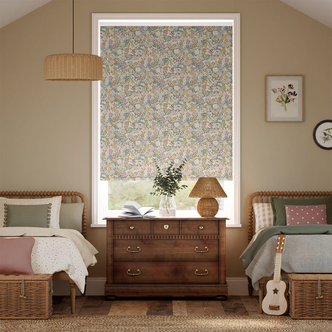 Twist2Go Clint Field Blush Roller Blind