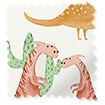 Twist2Go Dino Friends Blackout Cream Roller Blind sample image