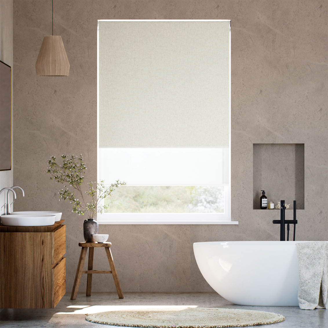 Twist2Go Catania Oatmeal Double Roller Blind