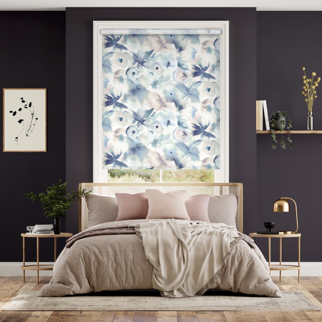 Twist2Go Flores Moonlight Roller Blind