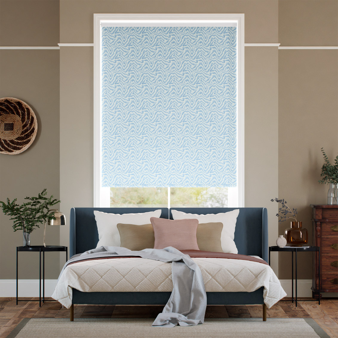 Twist2Go Malachite Cornflower Roller Blind