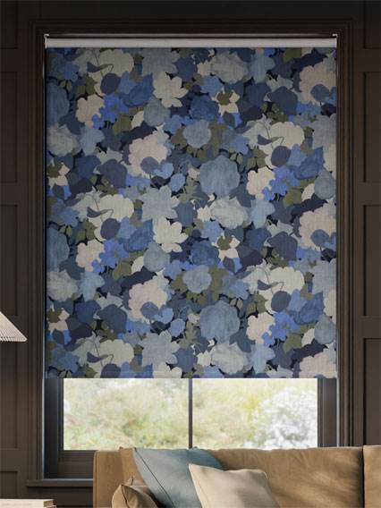 Twist2Go Marina's Tea Garden Ink Blue Roller Blind thumbnail image