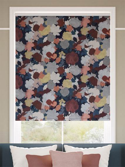 Twist2Go Marina's Tea Garden Midnight Terracotta Roller Blind thumbnail image