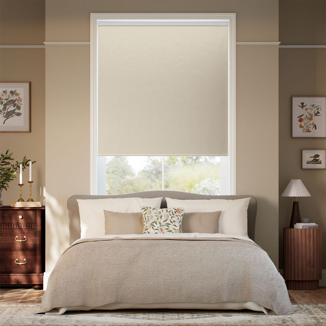 Twist2Go Osaka Faux Silk Champagne Roller Blind