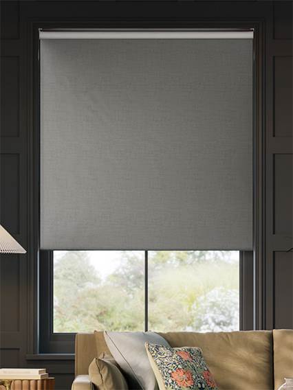 Twist2Go Osaka Faux Silk Steeple Grey Roller Blind thumbnail image