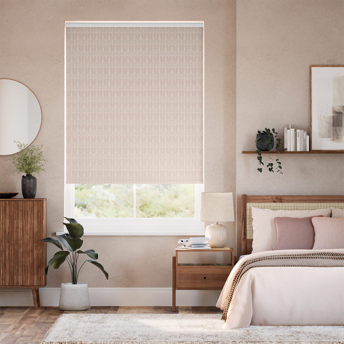 Twist2Go Quill Feather Blush Roller Blind