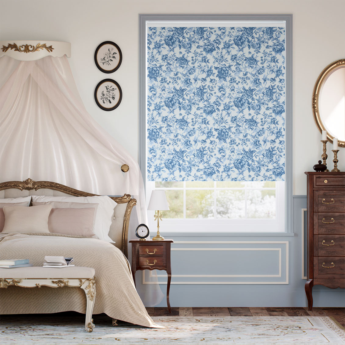 Twist2Go Regency Trail Blue Roller Blind