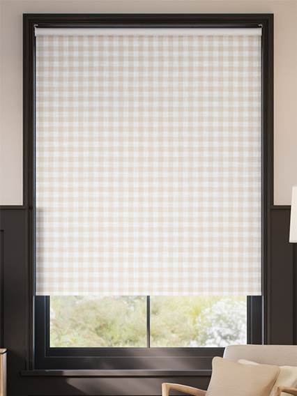 Twist2Go Choices Stonebridge Gingham Beige Roller Blind thumbnail image