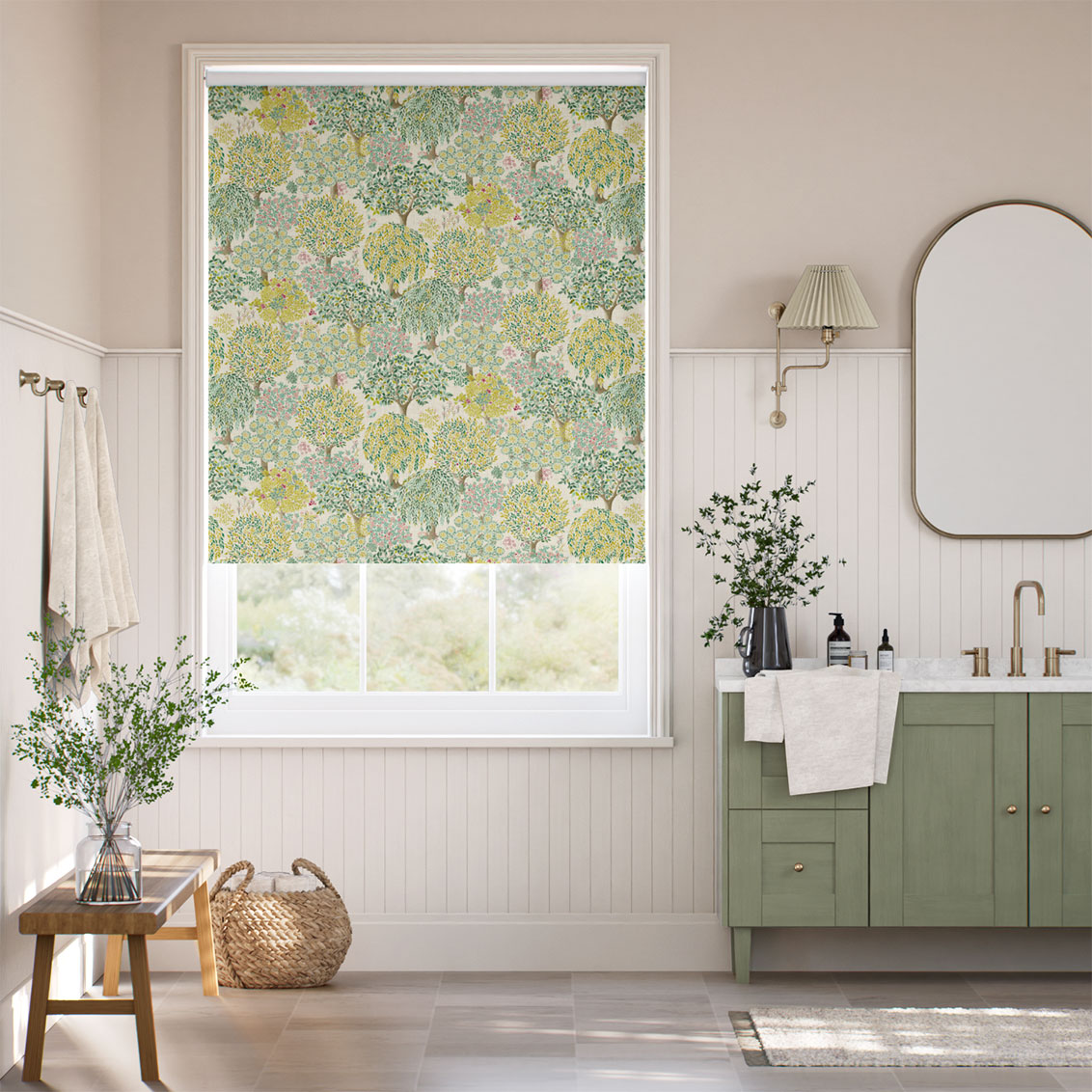 Twist2Go Tatton Candy Olive Roller Blind