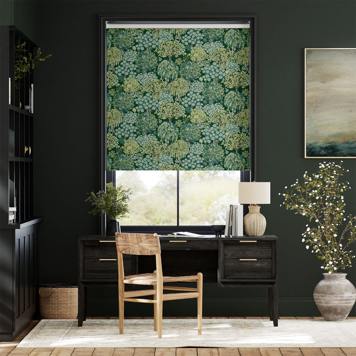 Twist2Go Tatton Green Olive Roller Blind