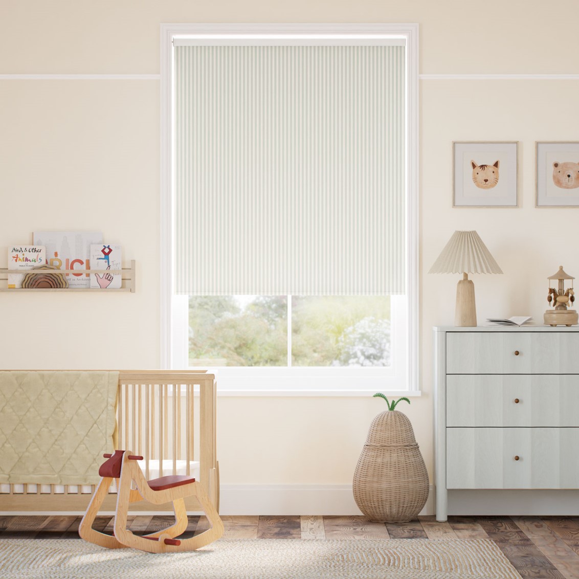 Twist2Go Tiger Stripe Dove Grey  Roller Blind