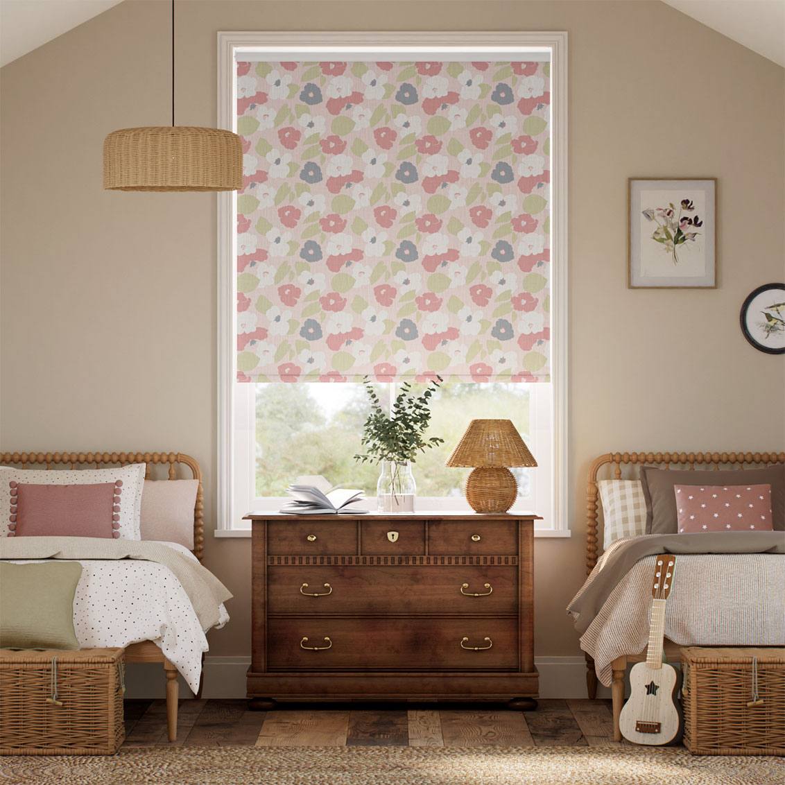 Twist2Go Verve Pop Rose Roller Blind