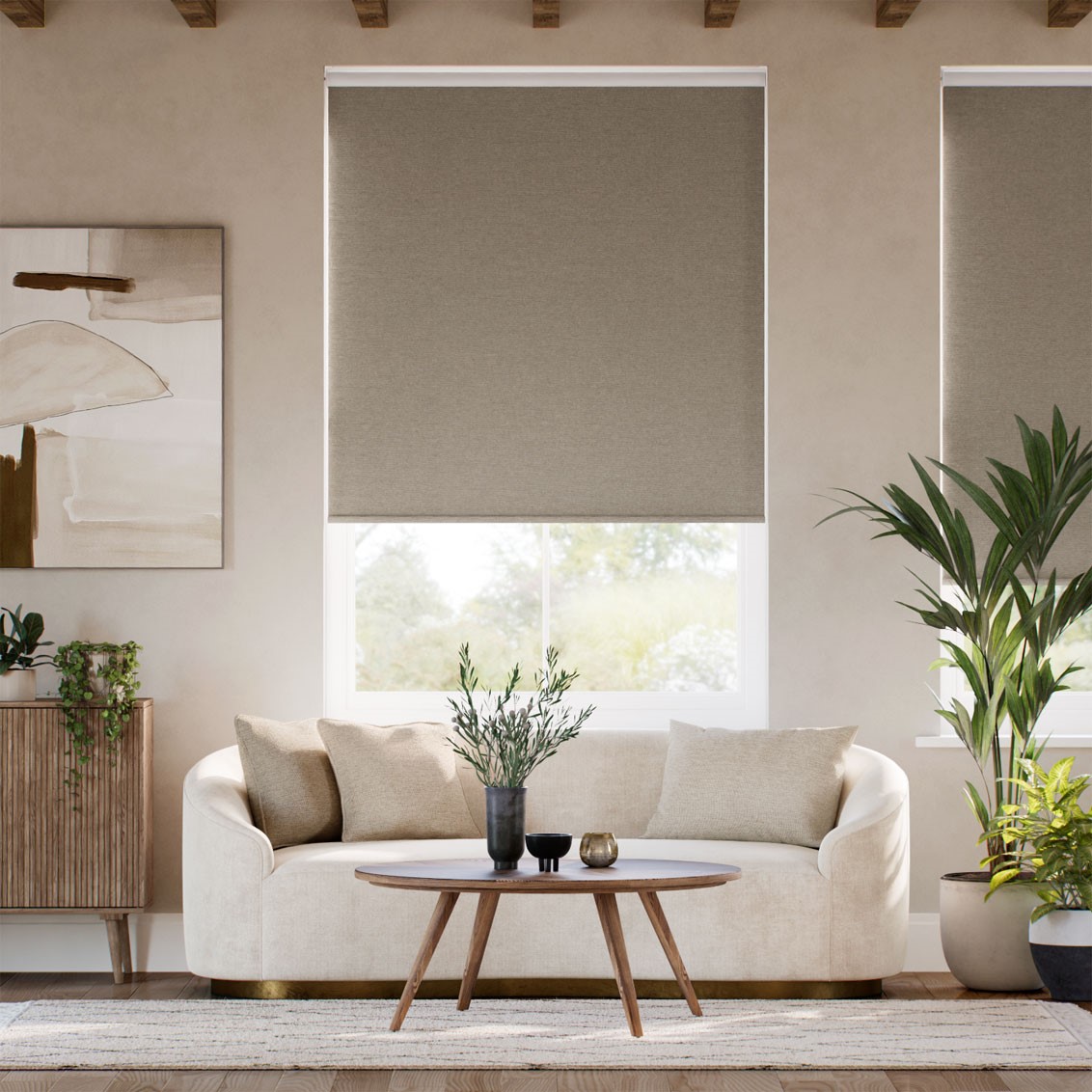 Twist2Go Vienna Blackout Sesame Roller Blind