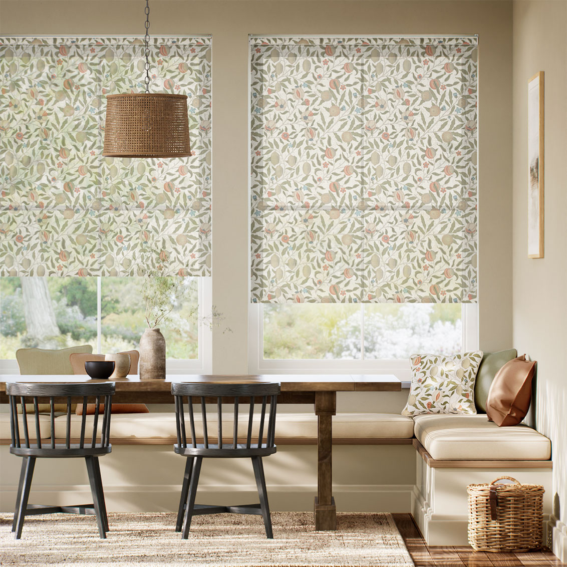 Twist2Go William Morris Fruit Voile Autumn Roller Blind