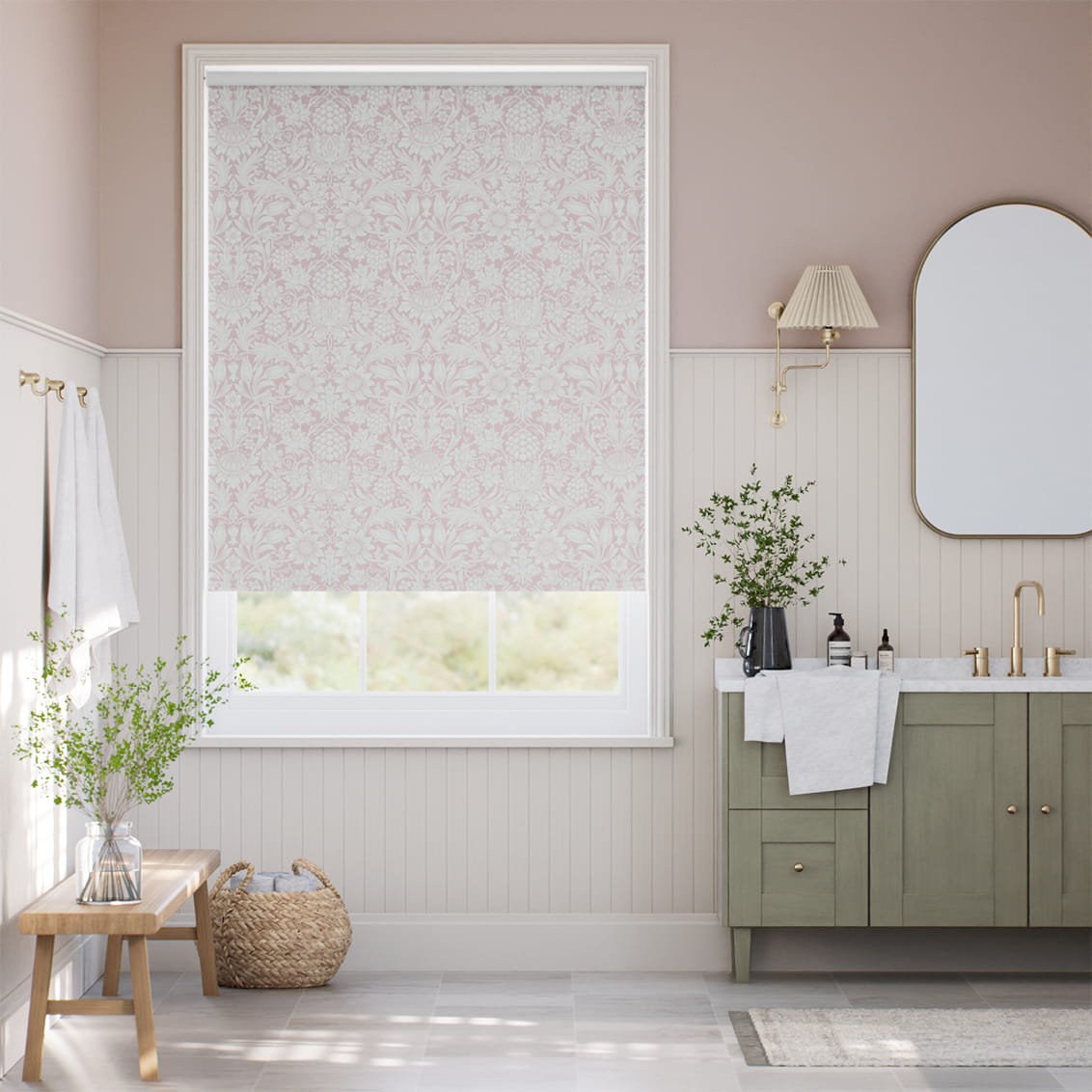 Twist2Go William Morris Sunflower Soft Pink  Roller Blind