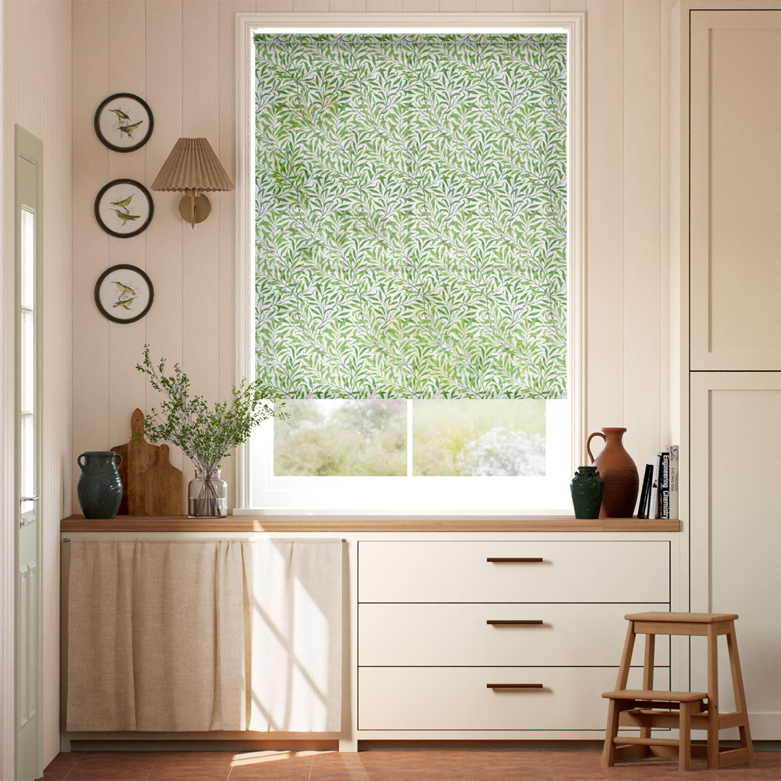 Twist2Go William Morris Willow Bough Voile Vine Roller Blind