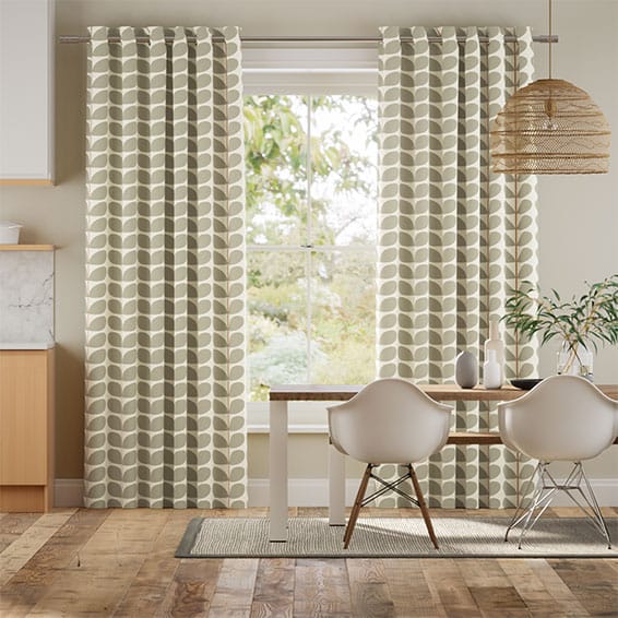 Two Colour Stem Warm Grey Curtains