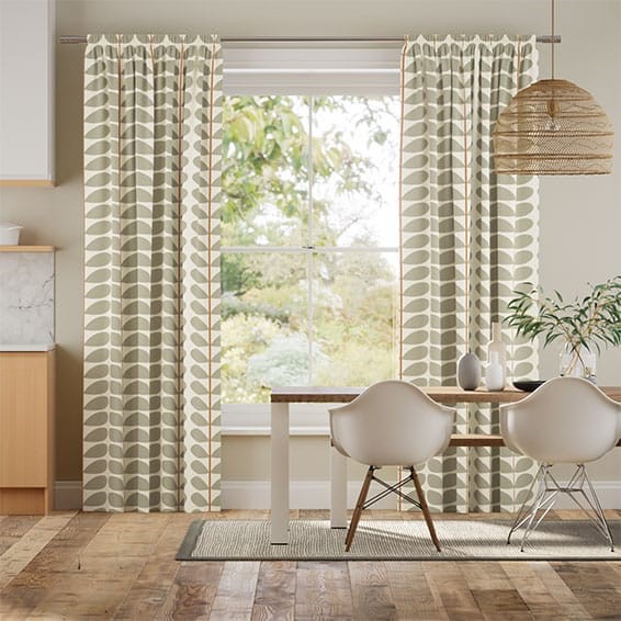 Two Colour Stem Warm Grey Curtains