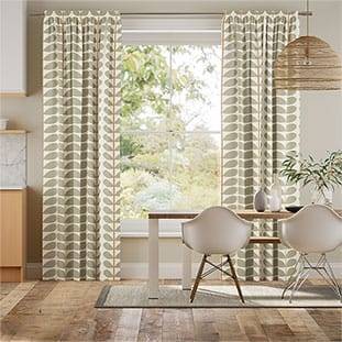 Two Colour Stem Warm Grey Curtains thumbnail image